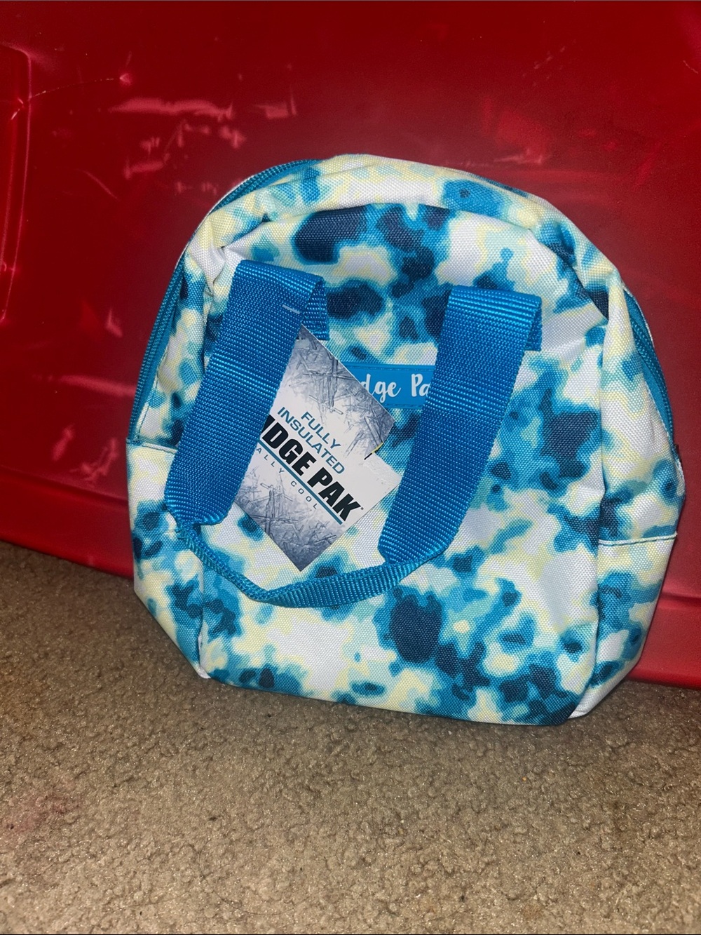 Insulated Blue Camouflage Lunch Bag
